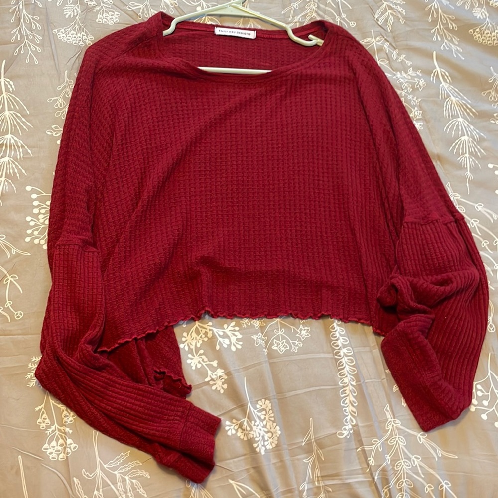 Cyclebar long sleeve cropped, cover up